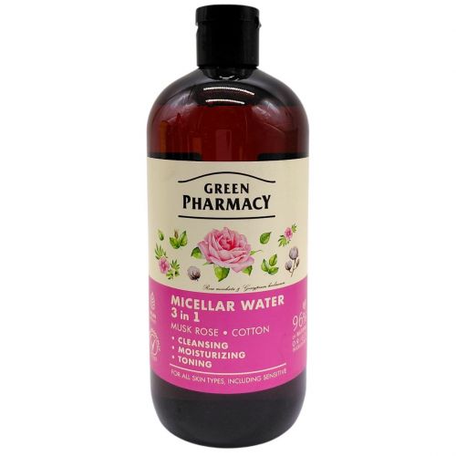 Міцелярна вода 3в1, мускусна троянда та бавовна, 500 мл  мініатюра фото 1