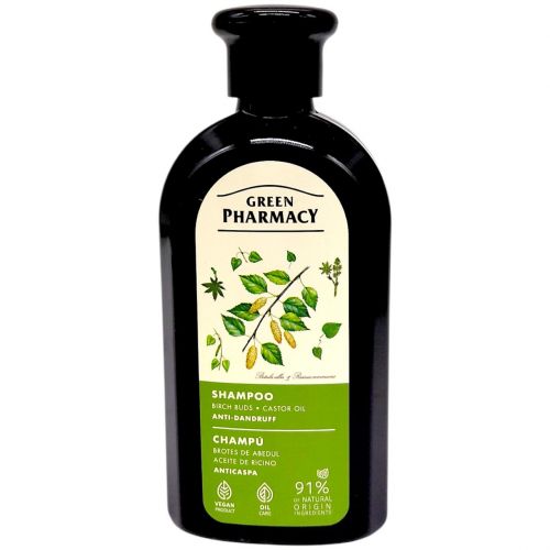 Шампунь "Green Pharmacy, березові бруньки та касторова олія" проти лупи (350 мл)  мініатюра фото 1