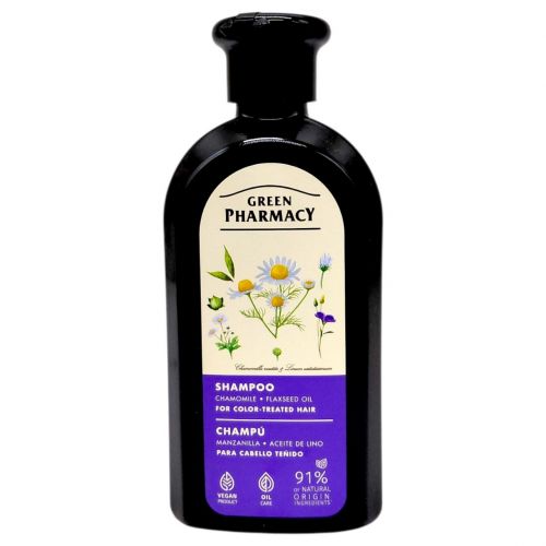 Шампунь "Green Pharmacy, ромашка/льняна олія" для фарбованого волосся (350 мл)  мініатюра фото 1