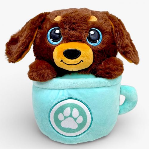 Мʼяка іграшка "Собачка в чашці" 25 см  мініатюра фото 1