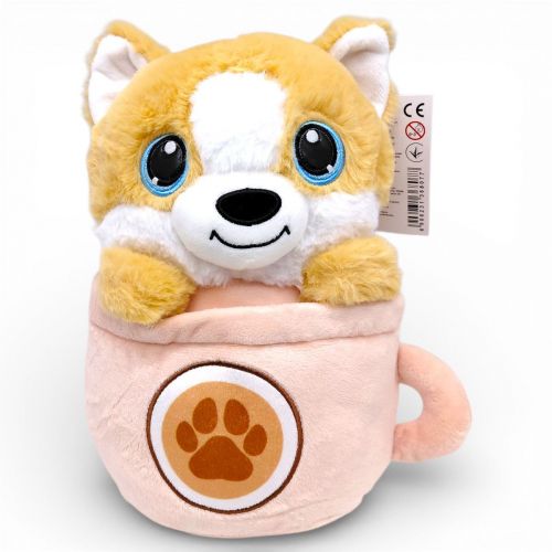 Мʼяка іграшка "Собачка в чашці" 25 см  мініатюра фото 1