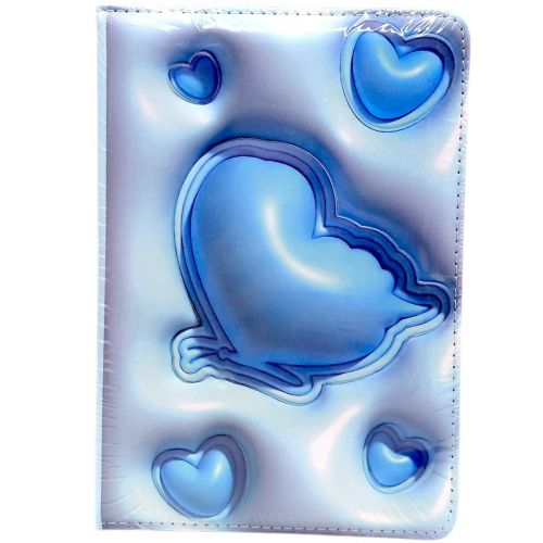 Блокнот 3D. Сердечки, ФОРМАТ А5 (БЛАКИТНИЙ)  мініатюра фото 1