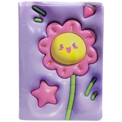 Блокнот 3D Квіти, формат а5 (БУЗКОВИЙ)  мініатюра фото 1