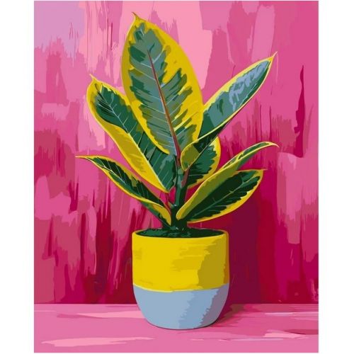 Картина за номерами "Яскравий фікус" 40х50 см  мініатюра фото 1
