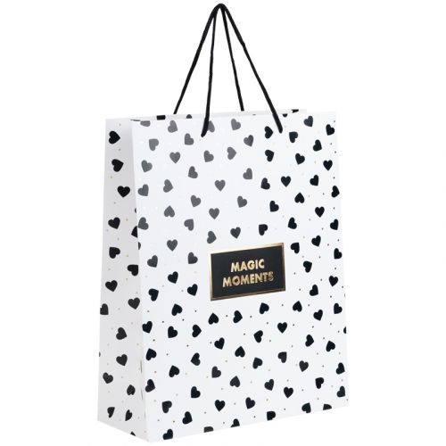 Пакет паперовий подарунковий, 26х32см, Black&White  мініатюра фото 1