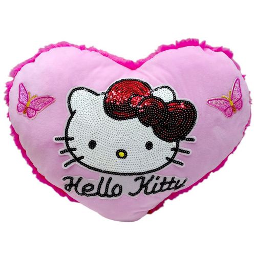 Подушка з принтом "Серце.  Кітті" 38х28 см  мініатюра фото 1