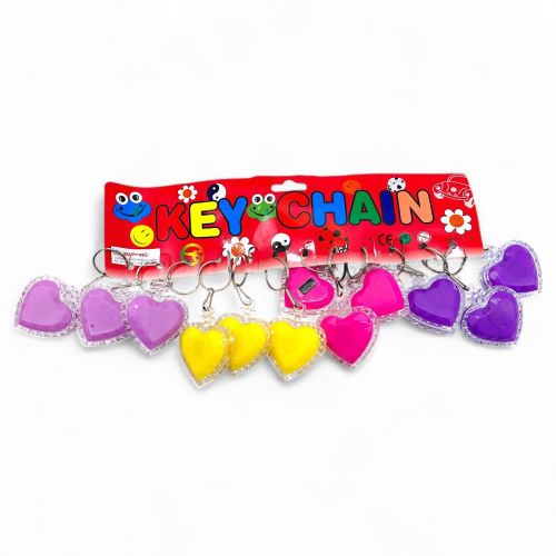 Брелок "Сердечко" світиться (12 шт)  мініатюра фото 1