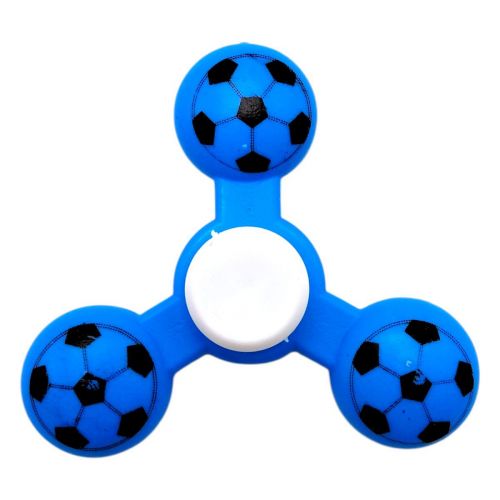 СпІнер обʼємний футбольний мяч (БЛАКИТНИЙ)  мініатюра фото 1