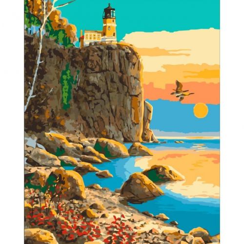 Картина за номерами "Маяк Спліт-Рок" 40x50 см  мініатюра фото 1