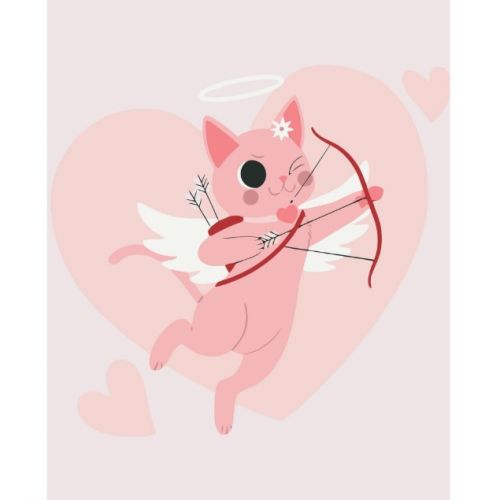 Картина за номерами "Хвостатий Купідон" 40х50 см  мініатюра фото 1