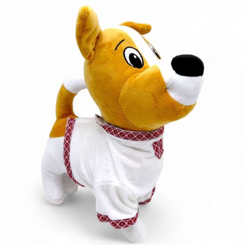 М'яка іграшка "Пес Патрон у вишиванці" 28 см (БІЛІЙ)  мініатюра фото 1