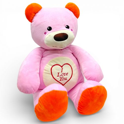 Мʼяка іграшка "Ведмідь Ласун", 43 см (РОЖЕВИЙ)  мініатюра фото 1