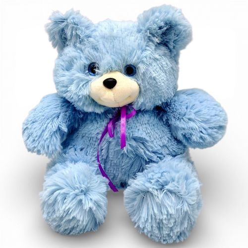 Мʼяка іграшка "Мішутка", 27 см, блакитний  мініатюра фото 1