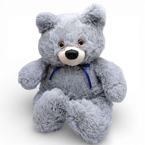 Мʼяка іграшка "Ведмедик", 50 см (Сірий)  мініатюра фото 1