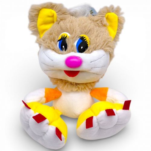 Мʼяка іграшка "Коротишка кіт", 14х20х24 (ЖОВТИЙ)  мініатюра фото 1