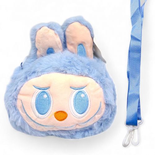 Мяка іграшка-сумочка "LABUBU/ЛАБУБУ" (БЛАКИТНИЙ)  мініатюра фото 1