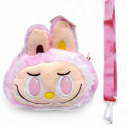 Мяка іграшка-сумочка "LABUBU/ЛАБУБУ" (РОЖЕВИЙ)  мініатюра фото 1