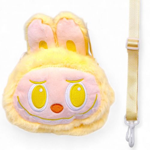 Мяка іграшка-сумочка "LABUBU/ЛАБУБУ" (ЖОВТИЙ)  мініатюра фото 1