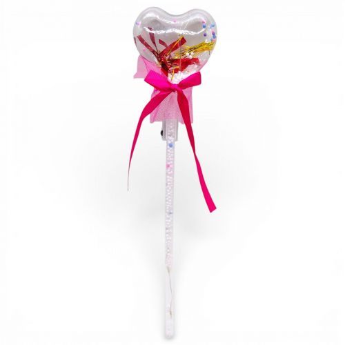 Іграшка зі світлом "Серце на паличці" 38 см (МАЛИНОВЕ)  мініатюра фото 1