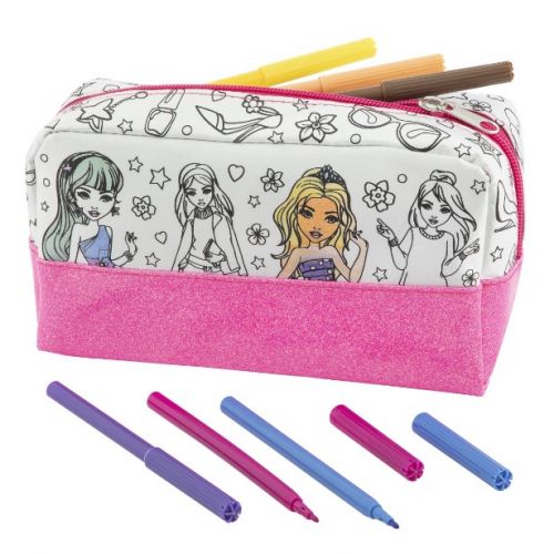 Пенал-розмальовка з фломастерами  мініатюра фото 1