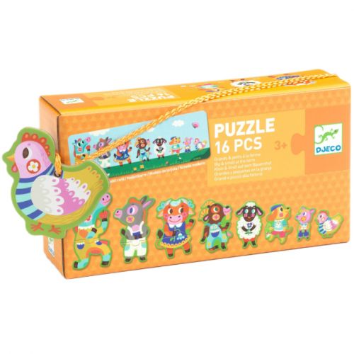 Дуо-пазл "Большие и малые на ферме"  мініатюра фото 1