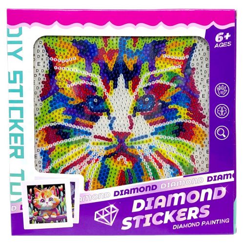 Алмазна мозаїка (стрази, інструменти, рамка) в коробці: 17,5х17,5 см  мініатюра фото 1