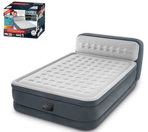 Матрац із узголівʼям і з вбудованим насосом 220-240V, розмір:152х236х86см, двоспальний  мініатюра фото 1