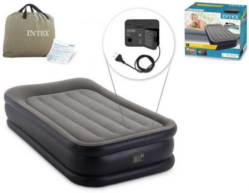 Велюровий матрац (розмір 99х191х42 см, вбудований електронасос 220V, односпальний)  мініатюра фото 1