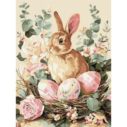 Набір для розпису по номерах "Святковий кролик" 30х40см  мініатюра фото 1
