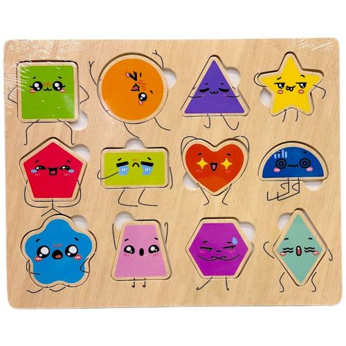 Вкладиші деревʼяні, 22,5х18 см (ГЕОМЕТРИЧНІ ФІГУРИ)  мініатюра фото 1