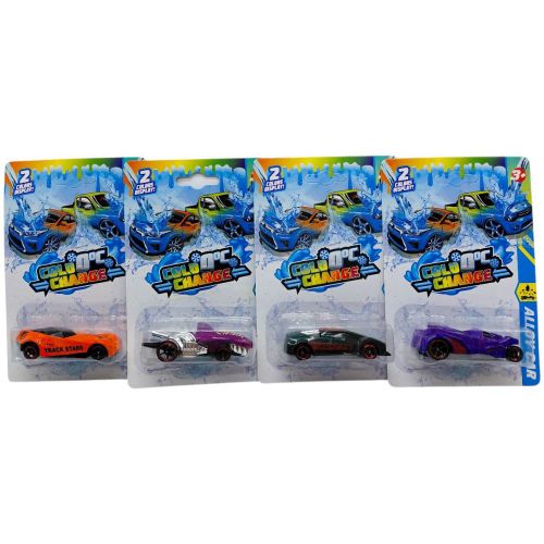 Машина металева, змінює колір, на блістері (6 видів) р. 16,5x10,8x3,5 см  мініатюра фото 1