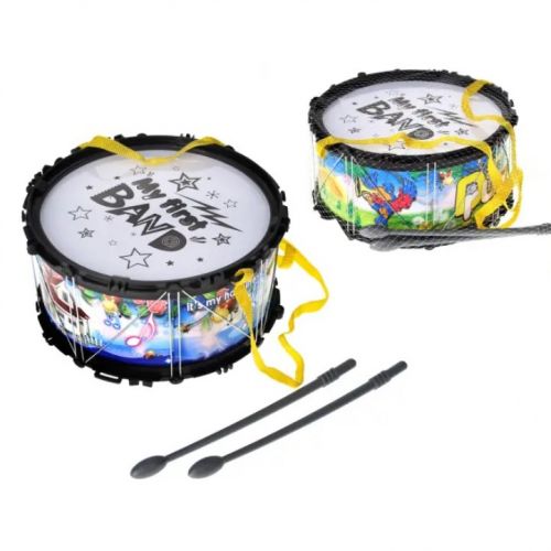 Детский барабан размер 21x21x10 см (микс)  мініатюра фото 1