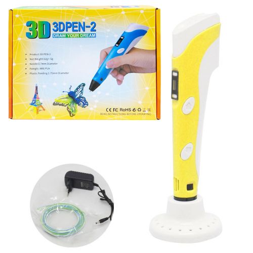 Набір 3D-ручка в коробці (Жовто-білий)  мініатюра фото 1