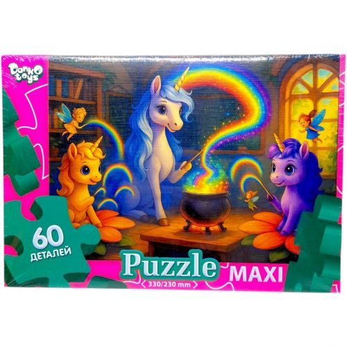 МАКСІ ПАЗЛИ на 60 ЕЛЕМЕНТІВ (Магія Єдинорогів)  мініатюра фото 1