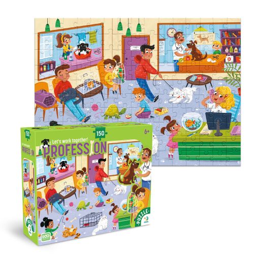 Пазл «Професії.  Ветеринар» 150 елементів  мініатюра фото 1