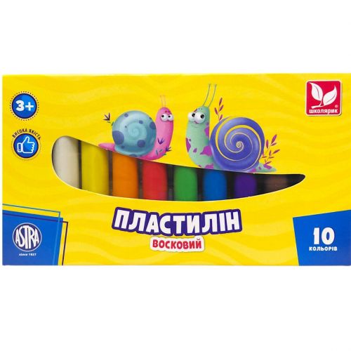 Пластилін восковий, круглий 10 кольорів  мініатюра фото 1