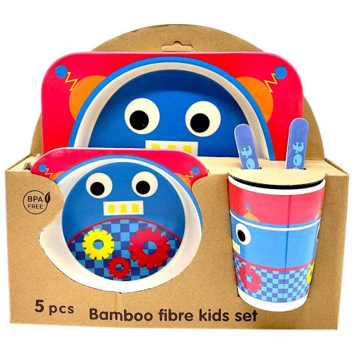 Набір дитячого бамбукового посуду (РОБОТ)  мініатюра фото 1