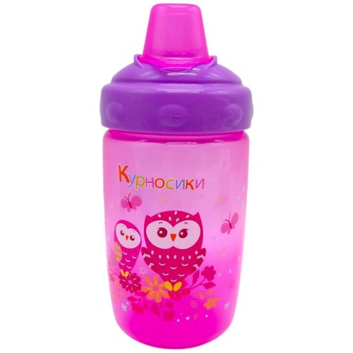 Поїлка-непроливайка з силіконовим носиком 300 мл (РОЖЕВА)  мініатюра фото 1