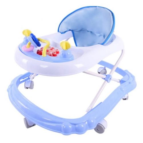 Ходунки музичні з брязкальцями (БЛАКИТНІ)  мініатюра фото 1