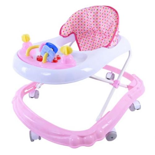 Ходунки музичні з брязкальцями (РОЖЕВІ)  мініатюра фото 1