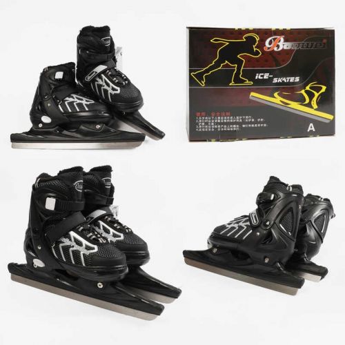 Коньки размер 35-38 (Черный)  мініатюра фото 1