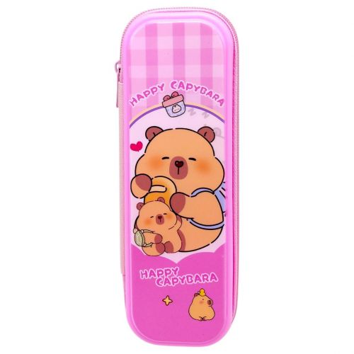 Пенал з утримувачем Капібара уп. PVC (РОЖЕВИЙ)  мініатюра фото 1