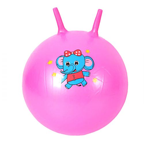 М`яч для фітнесу діаметр 27 см, висота з вушками 40 см, у пакеті (РОЖЕВИЙ)  мініатюра фото 1