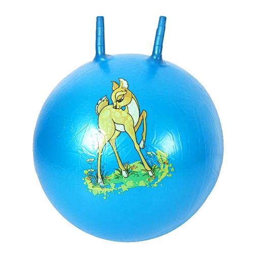 М`яч для фітнесу діаметр 27 см, висота з вушками 40 см, у пакеті (СИНІЙ)  мініатюра фото 1