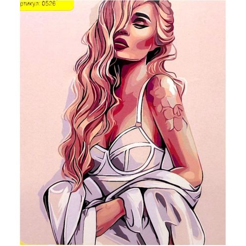 Картина по номерам "Блондинка из тату" 40*50 см  мініатюра фото 1