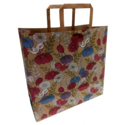 Пакет паперовий з ручками бурий (5 шт в пакуванні) 32х15х30 см  мініатюра фото 1