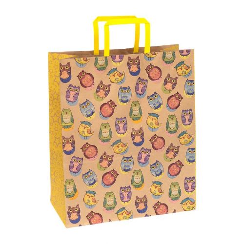 Пакет паперовий з ручками бурий (5 шт в пакуванні) 32х15х38 см  мініатюра фото 1