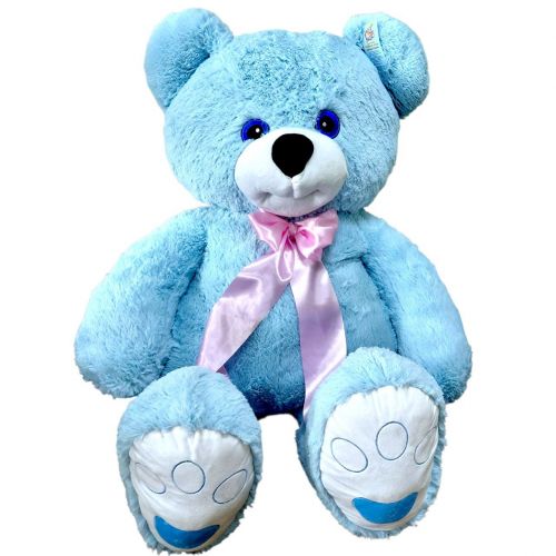 М'яка іграшка "Ведмідь Бонік" (1,5 м) БЛАКИТНИЙ  мініатюра фото 1