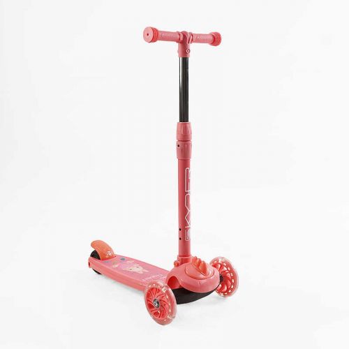 Самокат триколісний Skyper колеса PVC зі світлом, кермо з`ємне  мініатюра фото 1