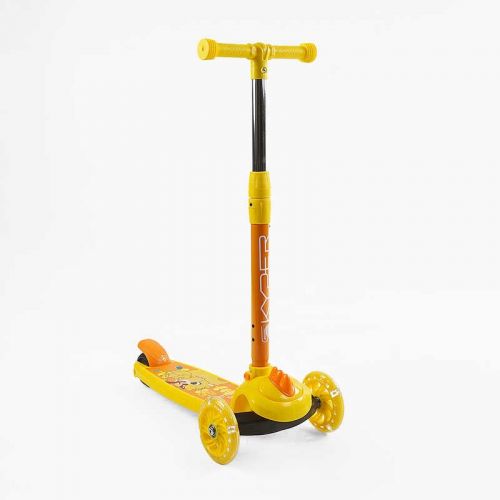 Самокат триколісний Skyper колеса PVC зі світлом, кермо з`ємне  мініатюра фото 1